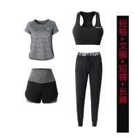 健身服套装女2018新款瑜伽服夏季宽松性感健身房跑步运动速干韩国