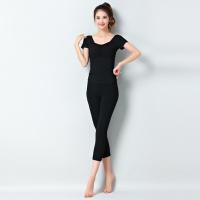 瑜伽服套装女夏季2018新款宽松莫代尔专业运动瑜珈服七分裤初学者