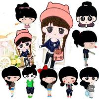 卡通小女孩布贴衣服补丁贴大号羽绒服棉袄补丁贴布装饰贴花裤子