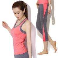 瑜伽运动套装女2018新款健身房上衣速干宽松瑜伽背心初学者瑜珈服