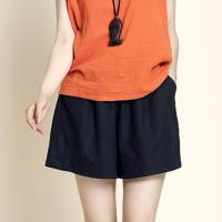 夏季棉麻短裤女休闲居家宽松大码阔腿裤亚麻百搭五分沙滩运动热裤