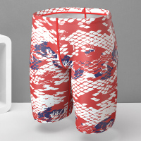 泳裤游泳裤男士长五分专业温泉速干泳衣竞速运动大码泳装鸿运之鲤F3023