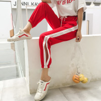 运动裤嘻哈怪味少女裤子宽松ulzzang学生哈伦裤春夏季