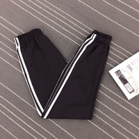 ins运动裤女夏韩版宽松九分裤原宿bf学生大码束脚薄休闲哈伦校裤