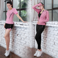 健身服女2018春夏新款健身房运动套装宽松晨跑步速干衣专业瑜伽服