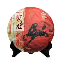 中茶 云南普洱茶 2014年一马当先马年生肖熟茶饼357g