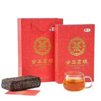 中茶 百年木仓 湖南安化黑茶 2018年金玉茗珠猪年纪念手筑茯砖茶1kg