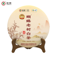 中茶牌福建福鼎白茶2021年老树白茶5901润露系列饼茶357g