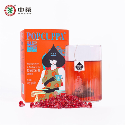 中茶 头号茗星胶原蛋白肽红石榴花果冷泡茶 调味茶袋泡茶60g