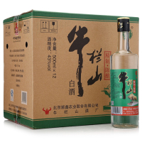 [保证正品]牛栏山 二锅头 精制陈酿43度白酒 500ml*12瓶 整箱装 浓香型白酒