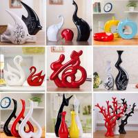 鱼丸 创意小摆件家居饰品酒柜装饰品客厅卧室陶瓷工艺品简约现代花瓶