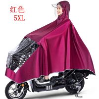 鱼丸 雨衣雨衣摩托车电动车雨披男女生雨披成人加厚骑行单人雨披透明双帽檐