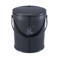 鱼丸 茶具家用塑料茶叶桶.茶桶茶水桶 茶渣桶排水桶垃圾桶 带盖废 水桶小号
