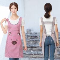 鱼丸 围裙厨房成人做饭围裙情侣防油污背心式围腰罩衣韩版时尚男女可爱围腰