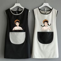 鱼丸 围裙女厨房家用防水防油时尚韩版可爱日系男士上班工作服定制LOGO