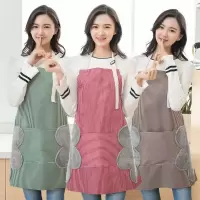 鱼丸 围裙时尚围裙女厨房可擦手工作服罩衣夏季围腰防油水家用围裙工作服
