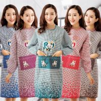 鱼丸 围裙女厨房网红防油污罩衣韩版可爱男女工作服家用时尚围腰裙劳保