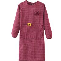 鱼丸 围裙新款冬季罩衣长袖围裙中长款男女成人厨房烧饭工作服时尚