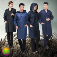 鱼丸 围裙搬运工人反穿罩衣牛仔大褂长袖劳保服围裙加肥加大成人工作服