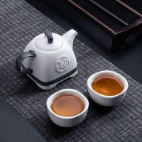 鱼丸 茶具功夫茶具套装家用小套陶瓷喝茶茶杯简约茶道泡茶壶器一壶两杯