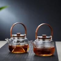 鱼丸 茶具玻璃蒸煮两用壶大容量电陶炉煮茶壶烧水壶泡茶壶套装