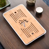 鱼丸 茶具家用简约功夫茶盘茶具套装迷你储水密胺干泡盘托盘长方盘圆形托盘