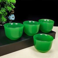 鱼丸 茶具玉石茶杯酒杯功夫茶具养生玉石单个主人杯套装玉器