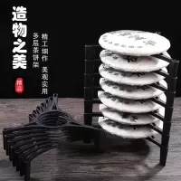 鱼丸 茶具普洱茶饼架放茶叶的架子家用多层茶饼展示架防尘塑料茶配件置物架