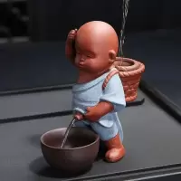 鱼丸 茶具配件尿童功夫小和尚紫砂喷水茶宠摆件人物茶具尿娃小孩尿尿茶壶