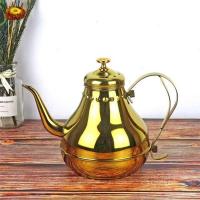 鱼丸 茶具不锈钢特厚泡茶壶电磁炉烧水壶酒壶油壶长嘴带滤网餐厅饭店酒店用