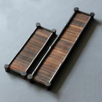 鱼丸 茶具紫竹杯架茶排茶托盘茶道杯托茶具收纳架茶奉干泡盘茶壶垫茶杯