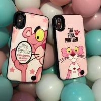 苹果X便捷可爱卡通粉红豹手机壳充电宝移动背夹iPhone X超薄女款