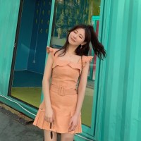 夏装2019新款套装吊带上衣韩版高腰显瘦短裙牛仔两件套女