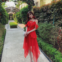 连衣裙2019新款夏泰国潮牌不规则吊带海边度假沙滩裙