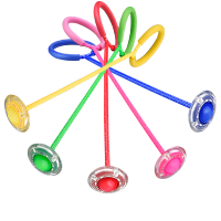 甄萌 买1送1]成人跳跳球儿童闪光蹦蹦球单腿甩脚球玩具减肥广场健身球