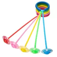 甄萌 闪光跳跳球炫舞闪光旋转跳跳环圈单脚跳小孩甩脚球成人健身跳跳球