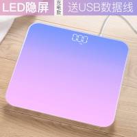 甄萌 充电电子秤可爱少女心家用成人测温精准电子称人体秤体重秤减肥秤