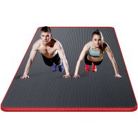 甄萌 瑜伽垫男士健身瑜伽垫加厚加宽加长双人瑜珈垫子防滑训练地垫家用