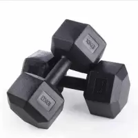 甄萌 哑铃2021六角哑铃男士健身学生2kg5KG家用10kg包胶练臂女健身器材哑铃