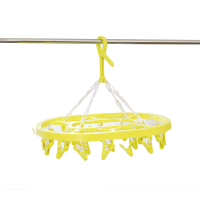 SJ0024 依品24头椭圆形晒架塑料多夹子内衣裤晾晒架，晒袜架，晾晒毛巾架 24夹晾晒毛巾架