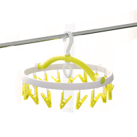 依品家居时尚18头圆形晒架塑料多夹子内衣裤晾晒架，晒袜架，晾晒毛巾架 18夹
