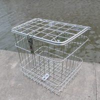 王太医不锈钢自行车电动车篮带盖加粗车筐中小号折叠车篓单车菜篮子