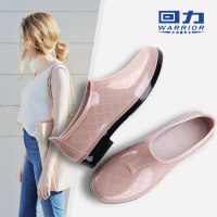 回力(Warrior)低帮加绒雨鞋女水鞋女士加棉雨靴短筒时尚款外穿胶鞋