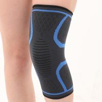 运动尼龙护膝硅胶双波纹透气针织护膝四季款运动护具