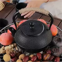 围炉煮茶烤火炉套装闪电客烤架铸铁壶茶壶铁壶烧水壶铁茶壶茶具明火全套器具烤架