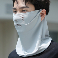 防晒面罩男遮全脸王太医脖子骑行运动挂耳头巾口罩护颈男款冰丝围脖面纱