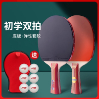 红双喜(DHS)乒乓球拍双拍小学生专用儿童初学者兵乓球拍单拍套装