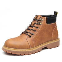 男鞋秋季英伦短靴男靴子韩版潮流新款中帮雪地靴男防水工装鞋子男