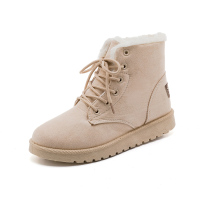 2018冬季新款短筒雪地短靴韩版马丁靴女鞋加绒百搭学生网红棉鞋潮