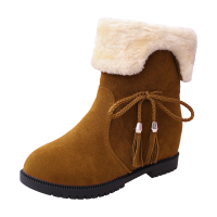 2018冬季新款韩版雪地靴女鞋短筒加绒保暖平底平跟学生靴子女棉鞋